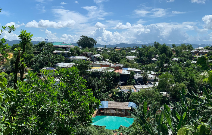 Landscape image of town from above